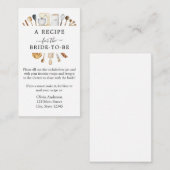 ブライダルシャワーレシピ要求エンクロージャカード エンクロージャーカード (正面/裏面)