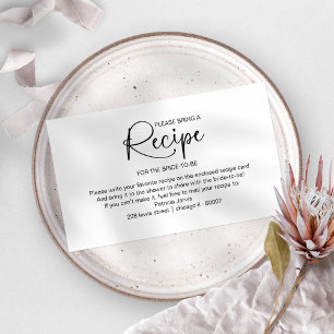 ブライダルシャワーレシピ要求カードの挿入 エンクロージャーカード