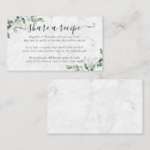 ブライダルシャワーレシピ要求 |ユーカリプタス・エンクロス エンクロージャーカード (正面/裏面)