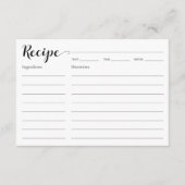 ブライダルシャワーレシピ エンクロージャーカード (正面)