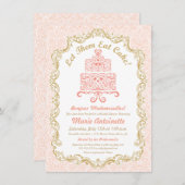 ブライダルシャワーレッツ食べケーキ招待状 招待状 (正面/裏面)