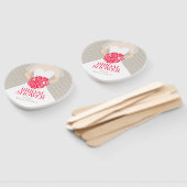 ブライダルシャワーレッドローズホワイトドレスフカスタムァン ハンドファン (組立なし)