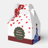 ブライダルシャワーレディーズウィズスパークリーブルーガウンハート フェイバーボックス (裏面サイド)