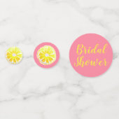 ブライダルシャワーレモンウォーターカラーピンク コンフェッティ (正面)