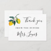 ブライダルシャワーレモンサンキューカード サンキューカード (正面/裏面)