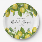 ブライダルシャワーレモンシトラス紙皿 ペーパープレート (正面)