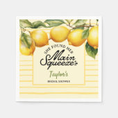 ブライダルシャワーレモン スタンダードカクテルナプキン (正面)