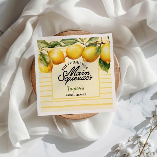 ブライダルシャワーレモン スタンダードカクテルナプキン