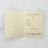 ブライダルシャワーレーススピリチュアルブーケ祈りの言葉 サンキューカード (内部)