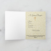 ブライダルシャワーレーススピリチュアルブーケ祈りの言葉 サンキューカード (内部)