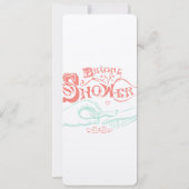 ブライダルシャワーロマンチックヴィンテージウェディングリングや輪 招待状 (裏面)