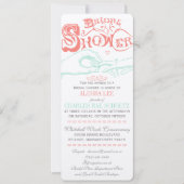 ブライダルシャワーロマンチックヴィンテージウェディングリングや輪 招待状 (正面)