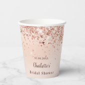 ブライダルシャワーローズゴールドネームパーティー 紙コップ (正面)