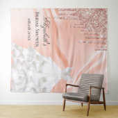 ブライダルシャワーローズゴールドホワイトドレス名前 タペストリー (インサイチュ(横))