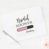 ブライダルシャワーロードおもしろいパーティーピンクチームステッカー スクエアシール (封筒)