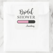 ブライダルシャワーロードおもしろいパーティーピンクチームステッカー スクエアシール (バッグ)