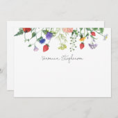 ブライダルシャワーワイルドフラワーありがとう サンキューカード (正面/裏面)