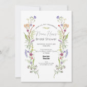 ブライダルシャワーワイルドフラワーズフローラディティ 招待状 (正面)