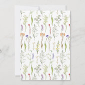 ブライダルシャワーワイルドフラワーズフローラディティ 招待状 (裏面)