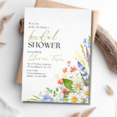ブライダルシャワーワイルドフラワーズボホブライダルシャワー 招待状