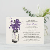 ブライダルシャワーワイルドフラワーズ&メイソンジャー 招待状 (スタンド正面)