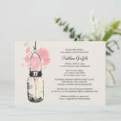 ブライダルシャワーワイルドフラワーズ&メイソンジャー 招待状 (スタンド正面)