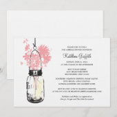 ブライダルシャワーワイルドフラワーズ&メイソンジャー 招待状 (正面/裏面)