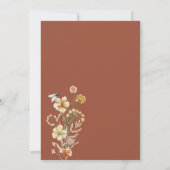 ブライダルシャワーワイルドフラワーテラコッタアーチ 招待状 (裏面)