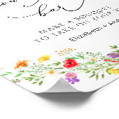 ブライダルシャワーワイルドフラワーフラワーバー ポスター (角)