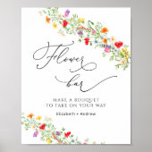 ブライダルシャワーワイルドフラワーフラワーバー ポスター (正面)