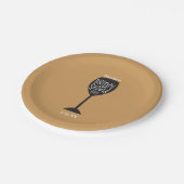 ブライダルシャワーワイングラスANYカラーパーティープレート ペーパープレート (アングル)