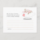 ブライダルシャワーワードのアドバイスカードフローラティーカップ アドバイスカード (裏面)