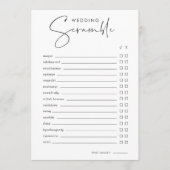 ブライダルシャワーワードスクランブル&トリビアゲームカード 招待状 (正面)