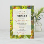 ブライダルシャワーヴィネヤードワインブドウをテーマにした 招待状 (スタンド正面)