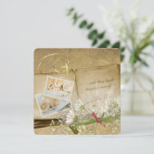 ブライダルシャワーヴィンテージアルバム 招待状 (スタンド正面)