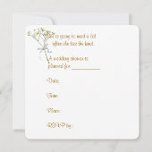 ブライダルシャワーヴィンテージアルバム 招待状 (裏面)