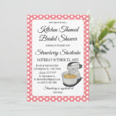 ブライダルシャワーヴィンテージキッチン水玉模様ボウズピンク (スタンド正面)