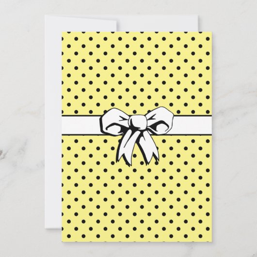 ブライダルシャワーヴィンテージ水玉模様ボウイエロー (裏面)