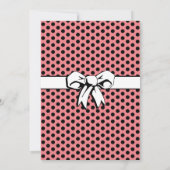 ブライダルシャワーヴィンテージ水玉模様ボウズピンク&ブラック (裏面)