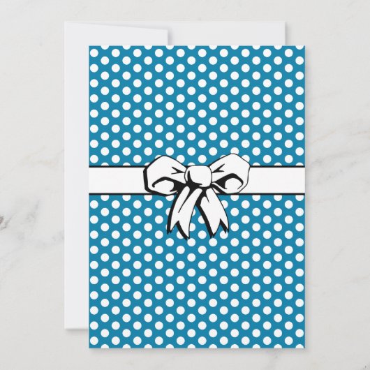 ブライダルシャワーヴィンテージ水玉模様ボウズブルー (裏面)