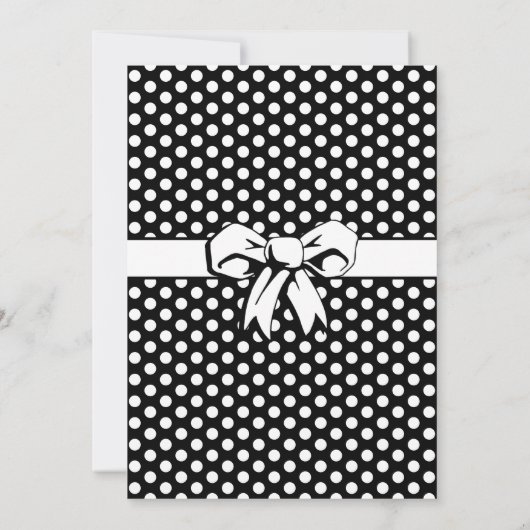 ブライダルシャワーヴィンテージ水玉模様ボウズ白黒 (裏面)