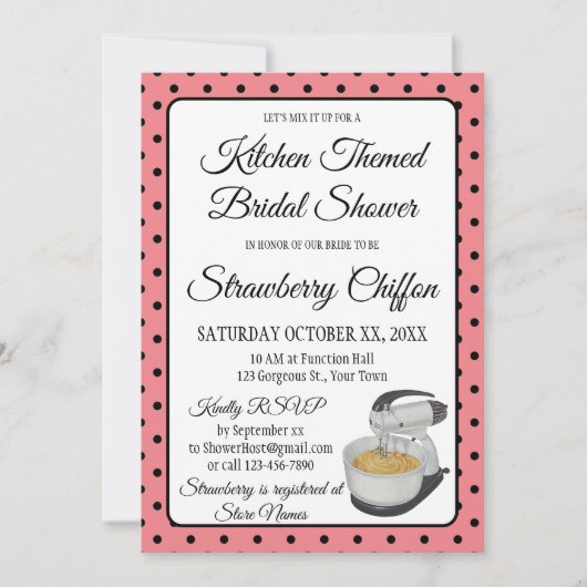 ブライダルシャワーヴィンテージ水玉模様ボウズPInk (正面)