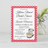 ブライダルシャワーヴィンテージ水玉模様ボーズレッド&ホワイト (スタンド正面)