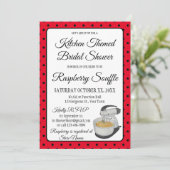 ブライダルシャワーヴィンテージ水玉模様湾曲赤 (スタンド正面)