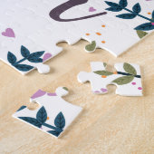 ブライダルシャワーヴィンテージ花とクラシックカメラ ジグソーパズル (側面)