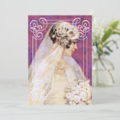 ブライダルシャワーヴィンテージ花嫁(フレーム付き) 招待状 (スタンド正面)