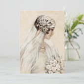 ブライダルシャワーヴィンテージ花嫁 招待状 (スタンド正面)