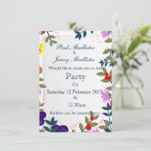 ブライダルシャワーヴィンテージ花 招待状 (スタンド正面)