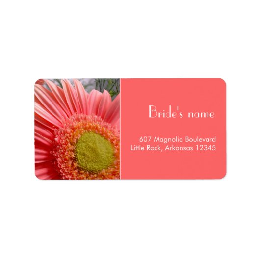 ブライダルシャワー住所 シール (正面)