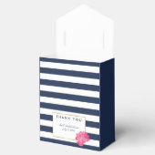 ブライダルシャワー優先ボックス |ネイビストライプーと牡丹 フェイバーボックス (オープン)